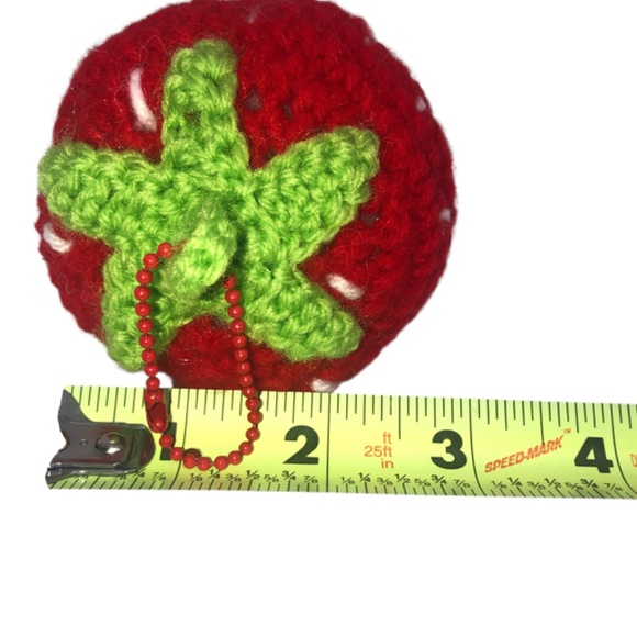 Handmade Crochet Strawberry Keychain 🍓 Cute Bag Charm - Picture 13 of 15